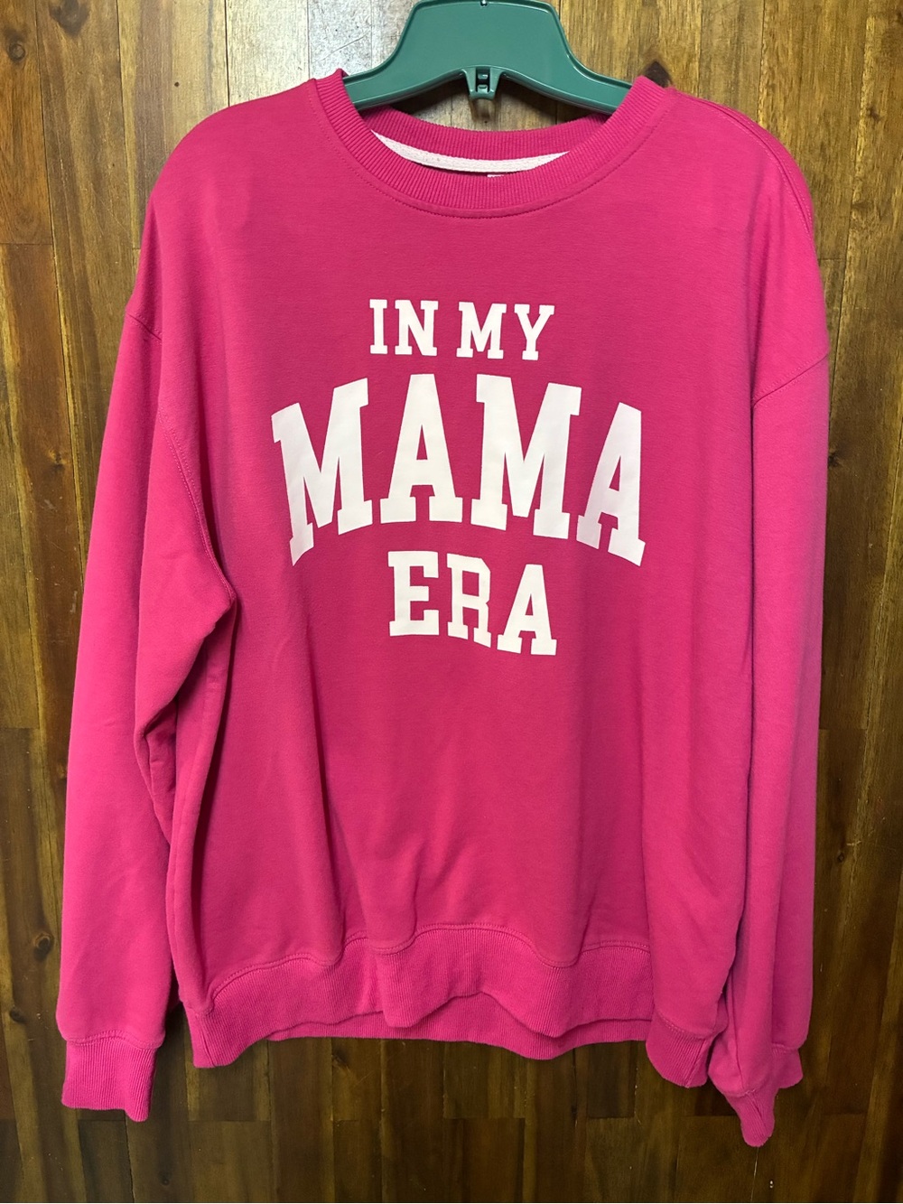 Pink "In My Mama Era" Women's Crewneck Sweatshirt (S)
